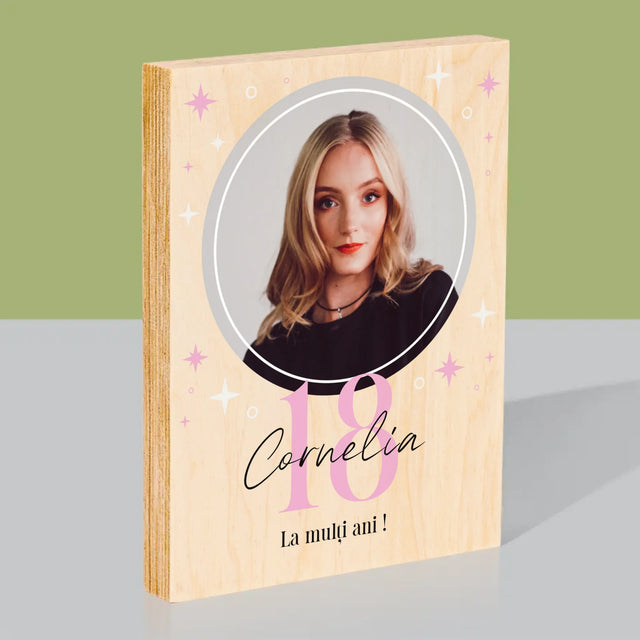 Imprimare pe lemn - verticală