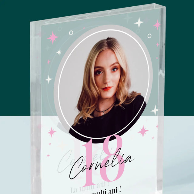 Fotografie Si Semnătură: 18 Stele - Bloc Acrilic