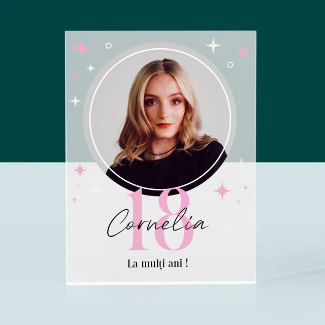 Fotografie Si Semnătură: 18 Stele - Bloc Acrilic