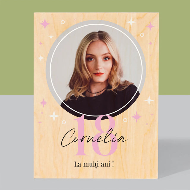 Imprimare pe lemn - verticală