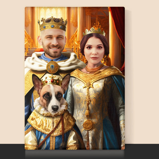 Portret Regal: Conducători Cu Un Animal De Companie - Imprimare Cu Ramă 30X40 (Verticală)