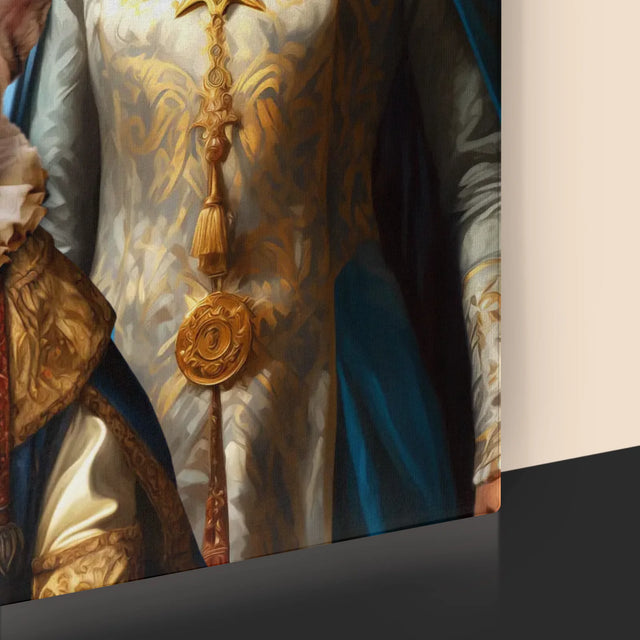 Portret Regal: Conducători Cu Un Animal De Companie - Imprimare Cu Ramă 30X40 (Verticală)