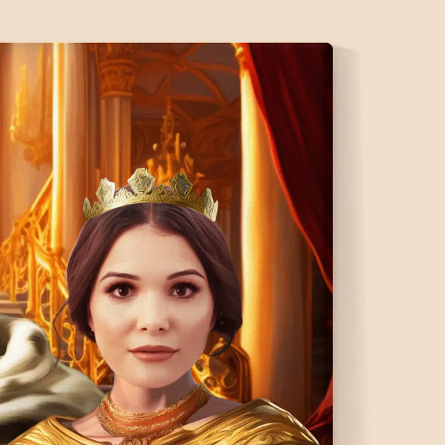 Portret Regal: Conducători Cu Un Animal De Companie - Imprimare Cu Ramă 30X40 (Verticală)