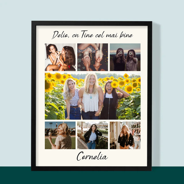 Colaj De Fotografii: Cea Mai Bună Prietenă - Imprimare Cu Ramă 30X40 (Verticală)