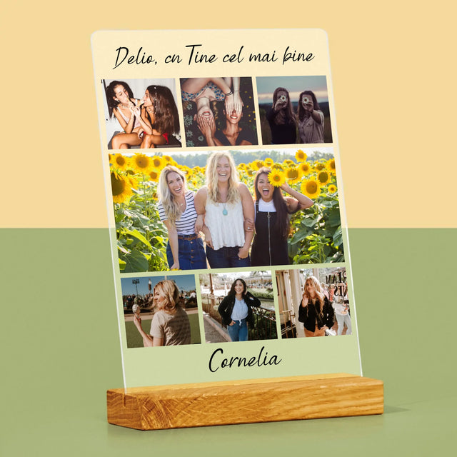 Colaj De Fotografii: Cea Mai Bună Prietenă - Imprimare Pe Sticlă Acrilică (Verticală)