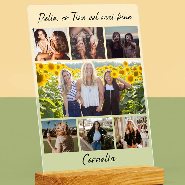 Colaj De Fotografii: Cea Mai Bună Prietenă - Imprimare Pe Sticlă Acrilică (Verticală)