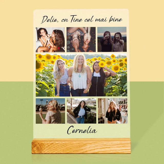 Colaj De Fotografii: Cea Mai Bună Prietenă - Imprimare Pe Sticlă Acrilică (Verticală)