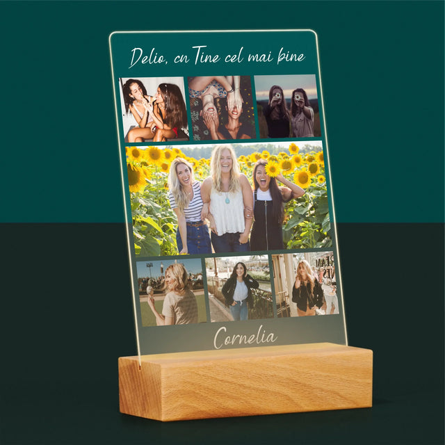 Colaj De Fotografii: Cea Mai Bună Prietenă - Imprimare Pe Sticlă Acrilică (Verticală)