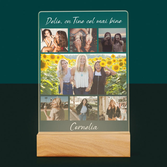 Colaj De Fotografii: Cea Mai Bună Prietenă - Imprimare Pe Sticlă Acrilică (Verticală)