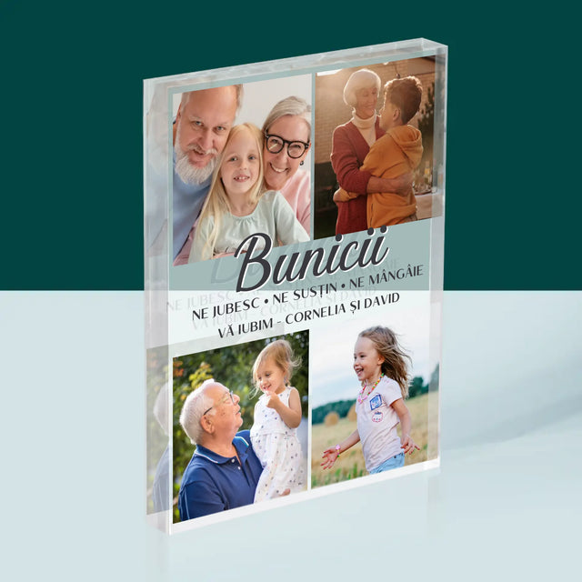 Colaj De Fotografii: Dragi Bunici - Bloc Acrilic