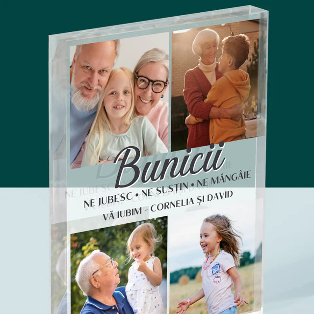 Colaj De Fotografii: Dragi Bunici - Bloc Acrilic