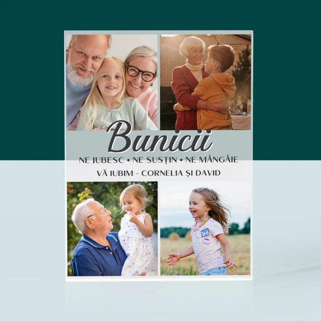 Colaj De Fotografii: Dragi Bunici - Bloc Acrilic