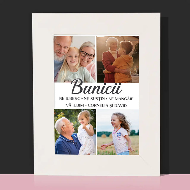 Colaj De Fotografii: Dragi Bunici - Ramă Pentru Fotografii (Horizontală)