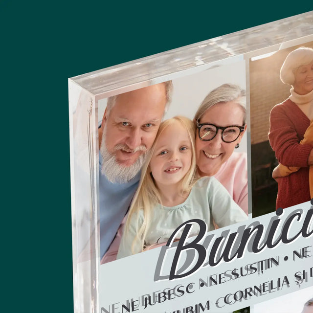 Colaj De Fotografii: Dragi Bunici - Bloc Acrilic