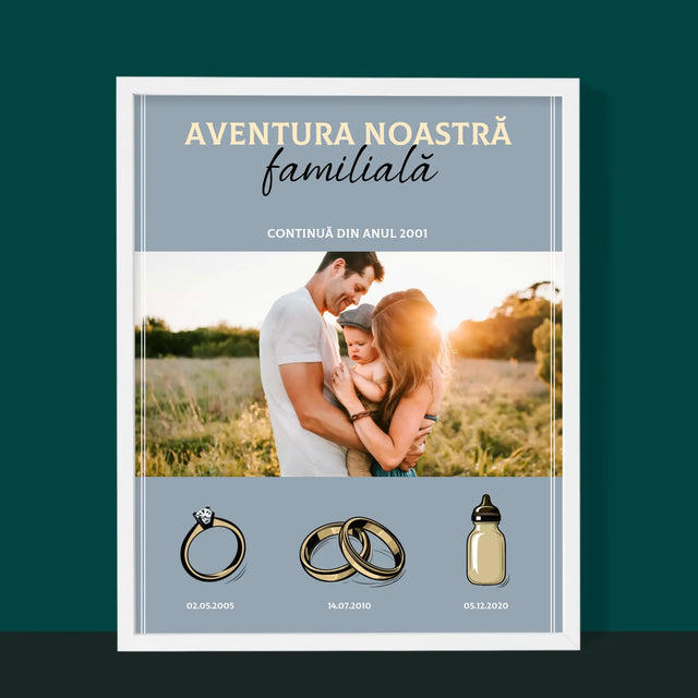 Istoria Noastră: Aventură Familială - Imprimare Cu Ramă 30X40 (Verticală)