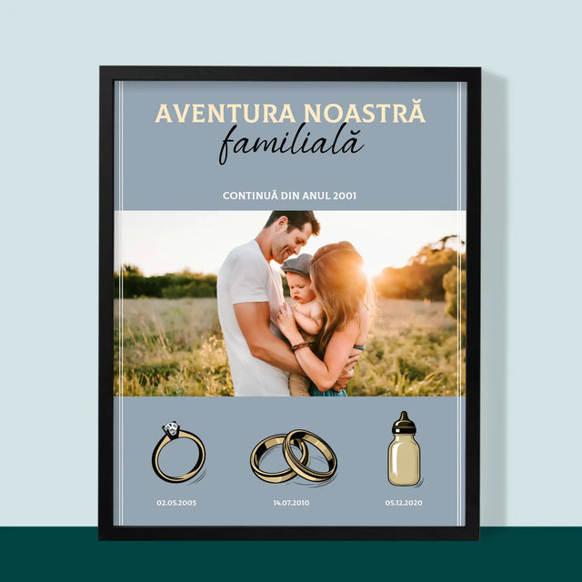 Istoria Noastră: Aventură Familială - Imprimare Cu Ramă 30X40 (Verticală)