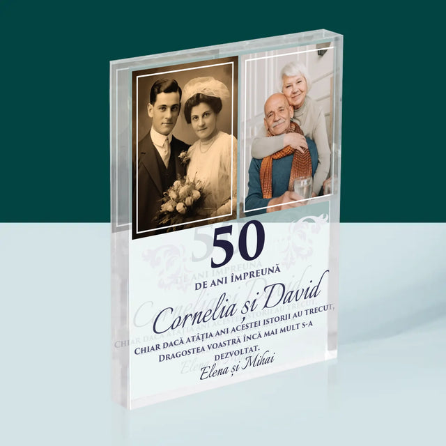 Colaj De Fotografii: Ani De Zile Împreună - Bloc Acrilic
