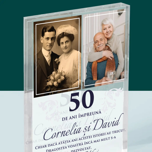Colaj De Fotografii: Ani De Zile Împreună - Bloc Acrilic