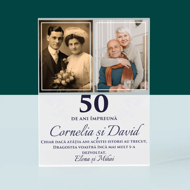 Colaj De Fotografii: Ani De Zile Împreună - Bloc Acrilic