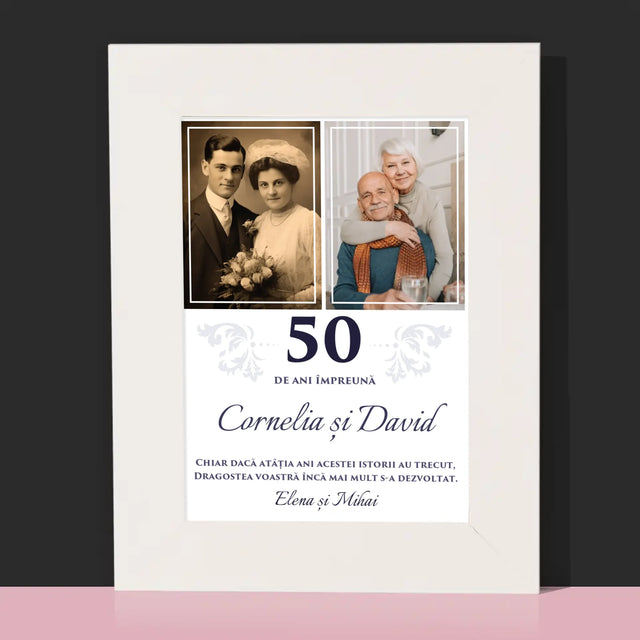 Colaj De Fotografii: Ani De Zile Împreună - Ramă Pentru Fotografii (Horizontală)