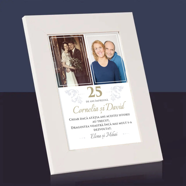 Colaj De Fotografii: 25 De Ani Împreună - Ramă Pentru Fotografii (Horizontală)