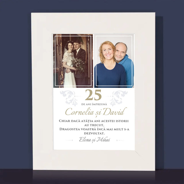 Colaj De Fotografii: 25 De Ani Împreună - Ramă Pentru Fotografii (Horizontală)
