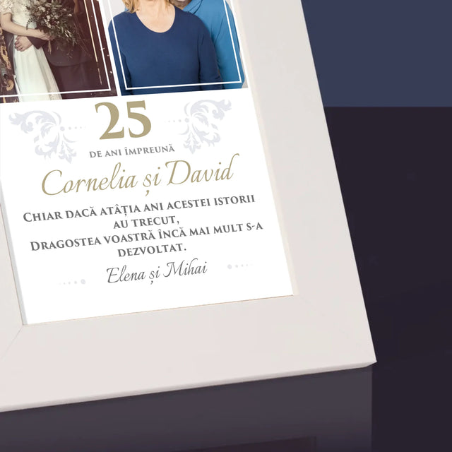 Colaj De Fotografii: 25 De Ani Împreună - Ramă Pentru Fotografii (Horizontală)
