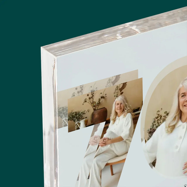 Cuvânt Din Fotografii: 70 Zi De Naștere - Bloc Acrilic