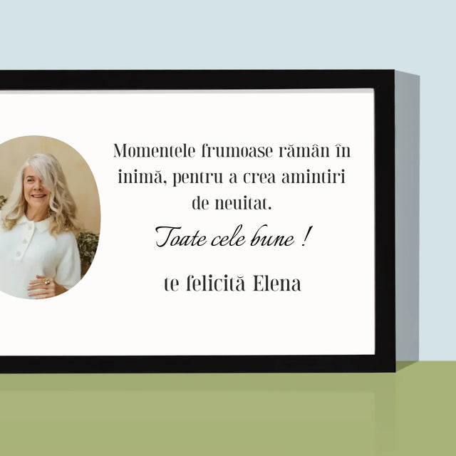 Cuvânt Din Fotografii: 70 Zi De Naștere - Imprimare Cu Ramă 20X40 (Horizontală)