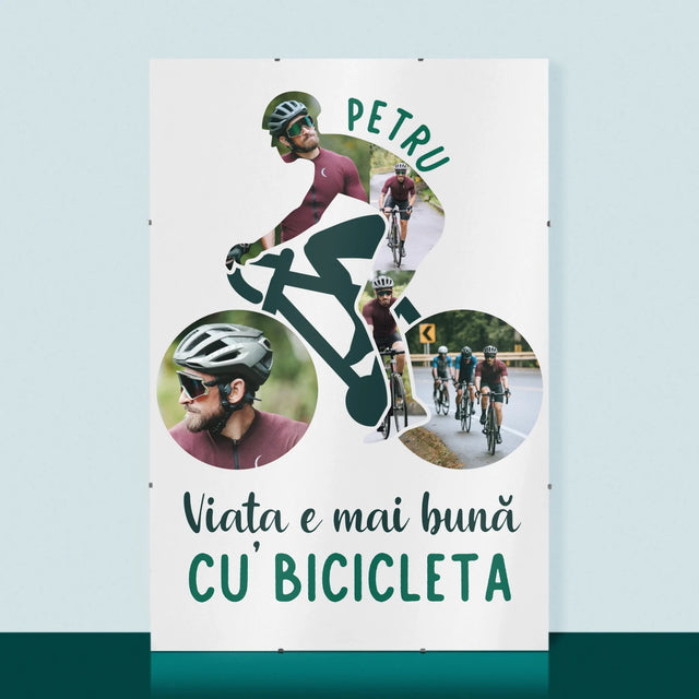 Formă Din Fotografii: Viața E Mai Bună Cu Bicicleta - Poster