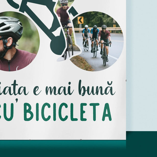 Formă Din Fotografii: Viața E Mai Bună Cu Bicicleta - Poster