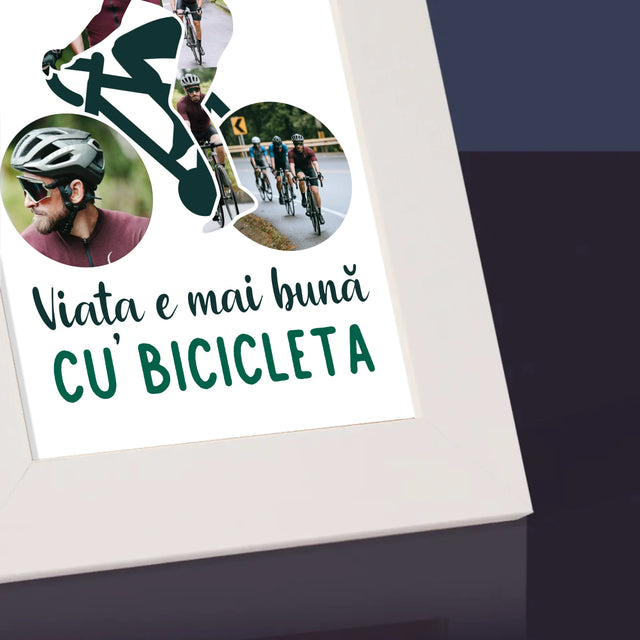 Formă Din Fotografii: Viața E Mai Bună Cu Bicicleta - Ramă Pentru Fotografii (Horizontală)
