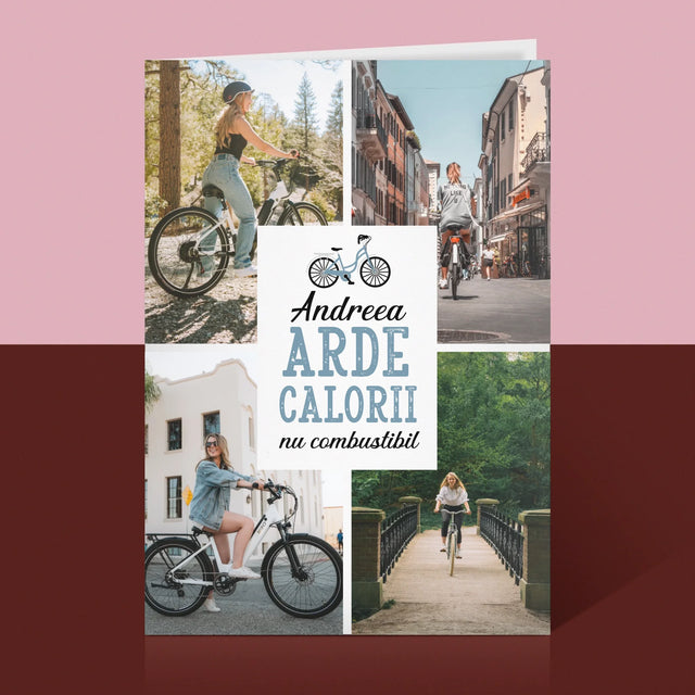 Colaj De Fotografii: Arde Calorii, Dar Nu Combustibil - Card Cu Felicitări