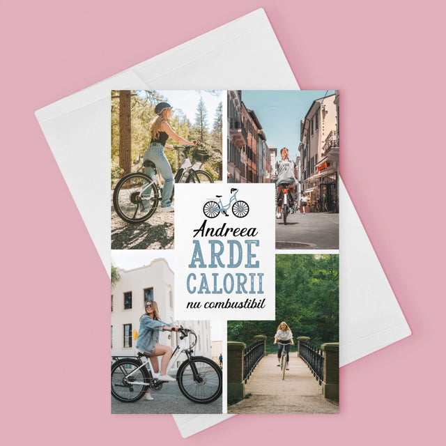 Colaj De Fotografii: Arde Calorii, Dar Nu Combustibil - Card Cu Felicitări