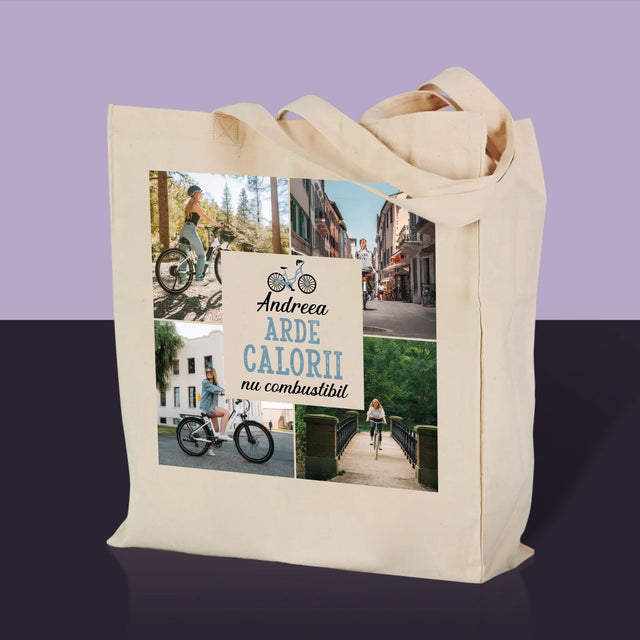 Colaj De Fotografii: Arde Calorii, Dar Nu Combustibil - Sacoșă De Pânză