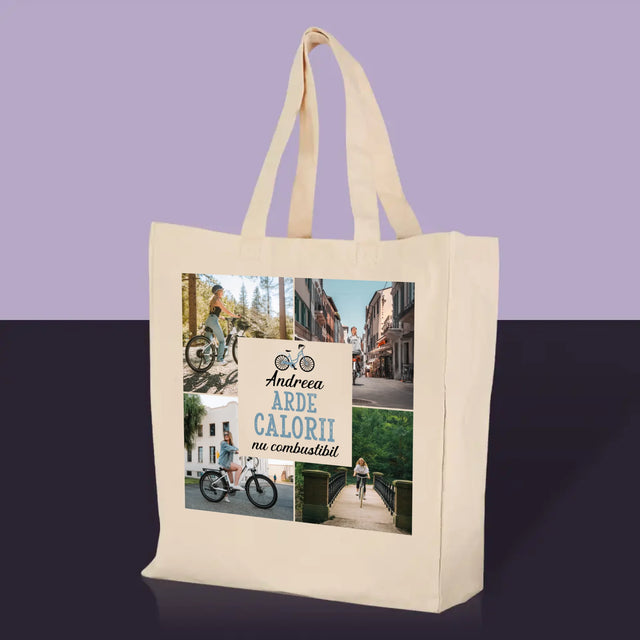 Colaj De Fotografii: Arde Calorii, Dar Nu Combustibil - Sacoșă De Pânză