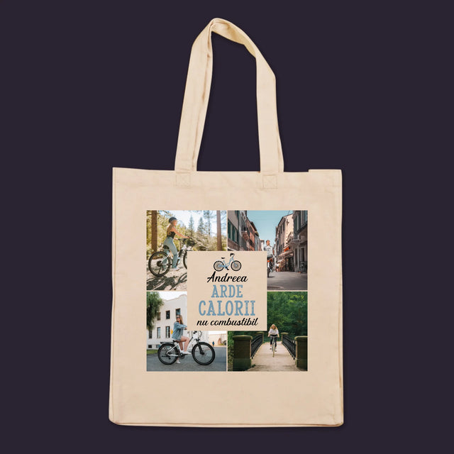 Colaj De Fotografii: Arde Calorii, Dar Nu Combustibil - Sacoșă De Pânză