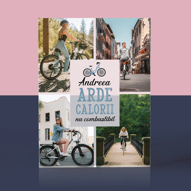 Colaj De Fotografii: Arde Calorii, Dar Nu Combustibil - Bloc Acrilic