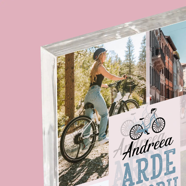 Colaj De Fotografii: Arde Calorii, Dar Nu Combustibil - Bloc Acrilic