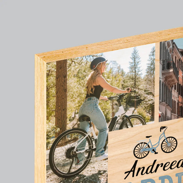 Colaj De Fotografii: Arde Calorii, Dar Nu Combustibil - Imprimare Pe Lemn ( Verticală)