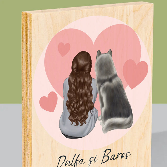 Creator De Personaj: Prietenul Canin - Imprimare Pe Lemn ( Verticală)