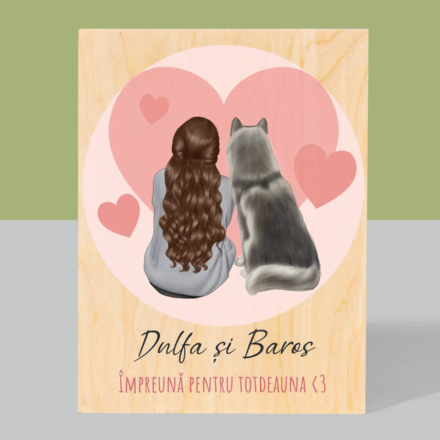 Creator De Personaj: Prietenul Canin - Imprimare Pe Lemn ( Verticală)