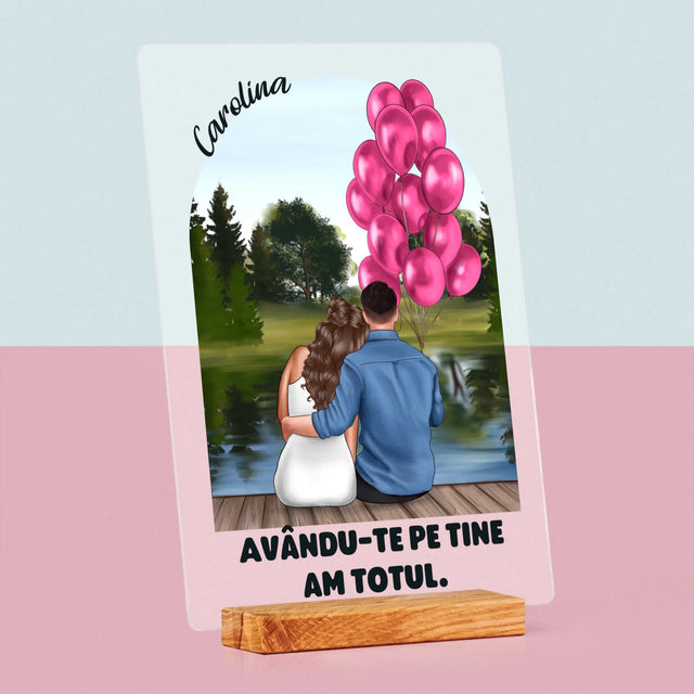 Creator De Personaj: Ea Și El - Imprimare Pe Sticlă Acrilică (Verticală)