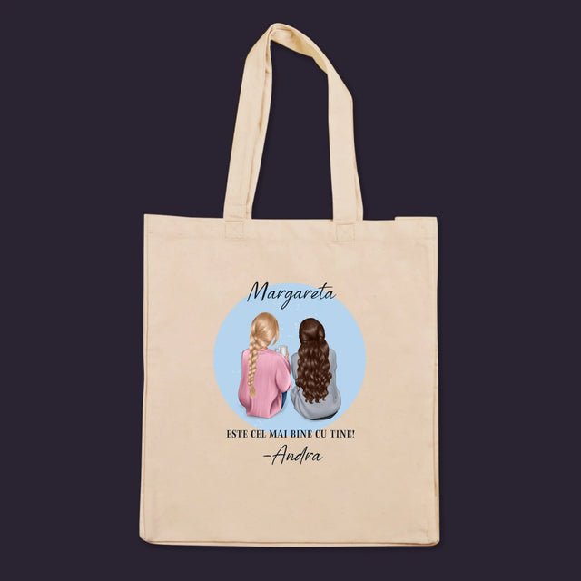 Creator de personaje: Prieteni - Geantă de pânză imprimată | RO