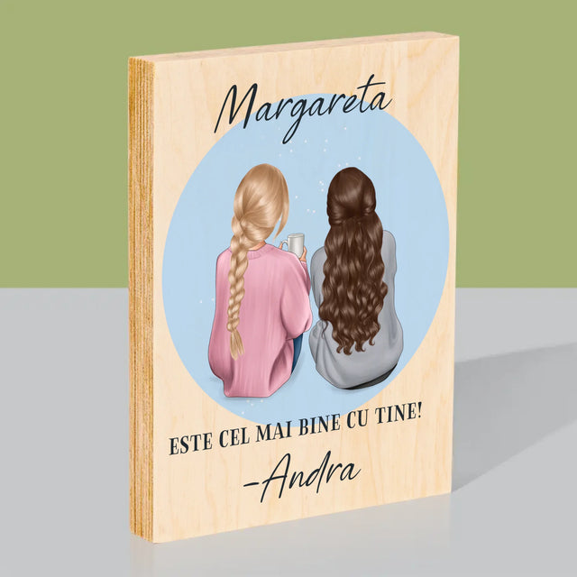 Creator de personaje: Prieteni - Imprimare pe lemn | RO