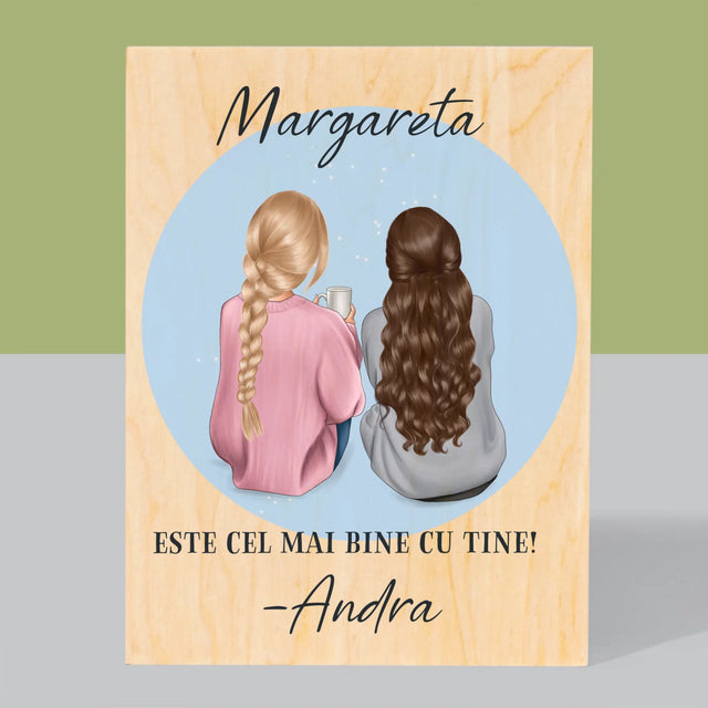 Creator de personaje: Prieteni - Imprimare pe lemn | RO