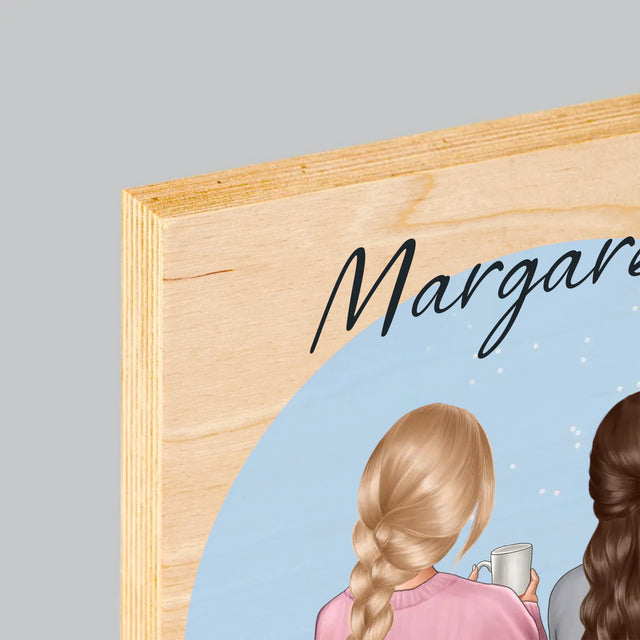 Creator de personaje: Prieteni - Imprimare pe lemn | RO