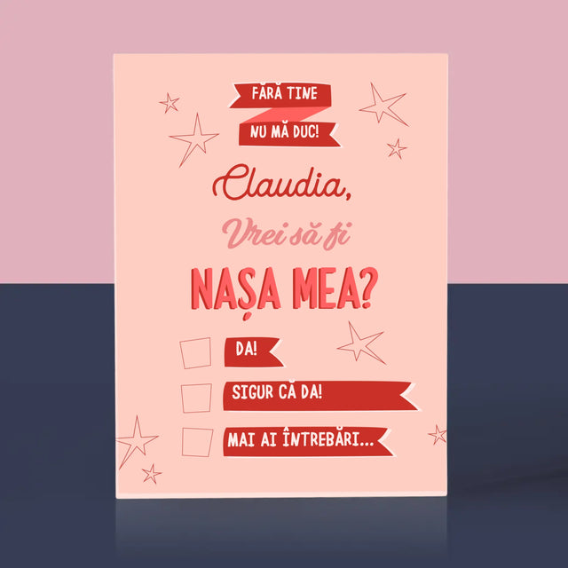 Numele Și Semnătura: Fără Tine Nu Mă Duc - Bloc Acrilic