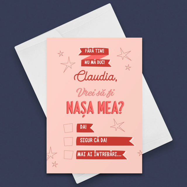 Numele Și Semnătura: Fără Tine Nu Mă Duc - Card Cu Felicitări