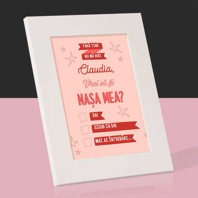 Numele Și Semnătura: Fără Tine Nu Mă Duc - Ramă Pentru Fotografii (Horizontală)